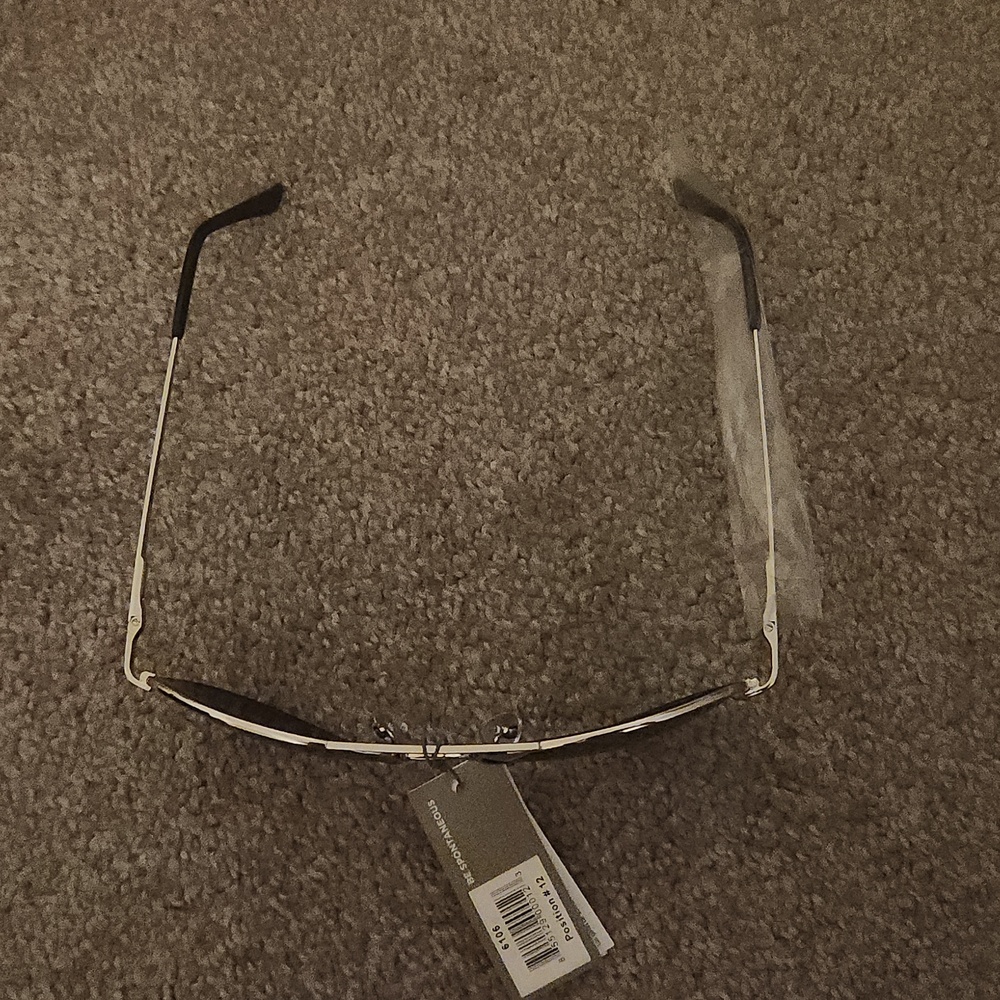 Silver Metallic Mirror Tinted Glasses View 3